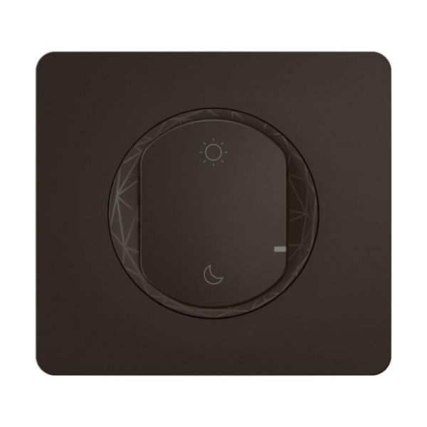 Commande sans fils Lever/Coucher Céliane with Netatmo avec plaque - Noir