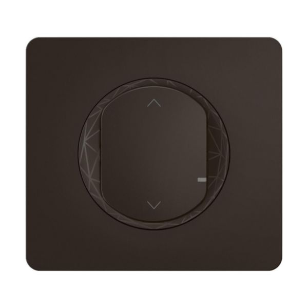 Commande sans fils pour interrupteur volets roulants et stores Céliane with Netatmo avec plaque - Noir