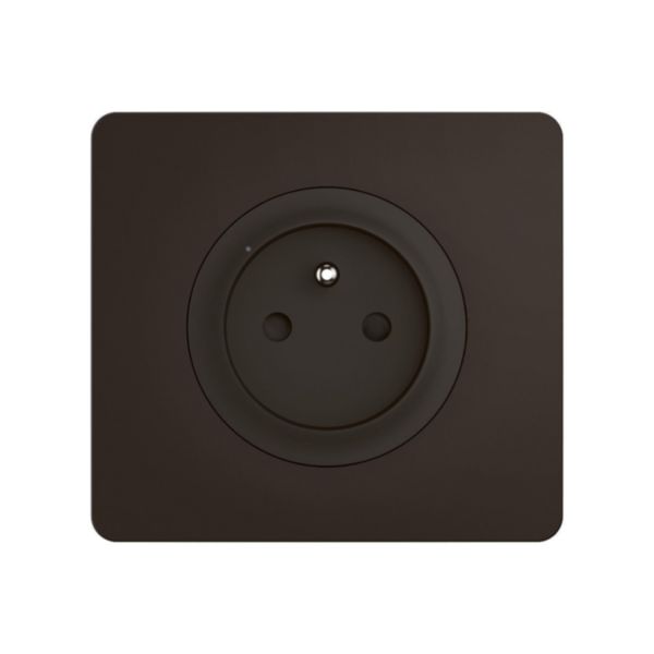 Prise connectée 2P+T 16A Céliane with Netatmo avec plaque - Noir