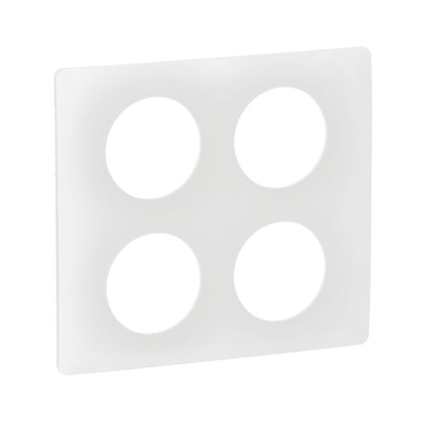 Plaque Céliane Laqué 2x2 postes - finition Blanc