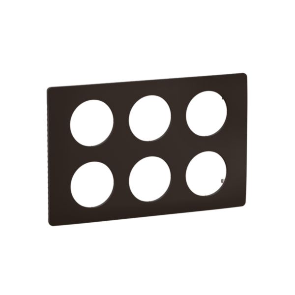 Plaque de finition Céliane Noir Mat - 2x3 postes