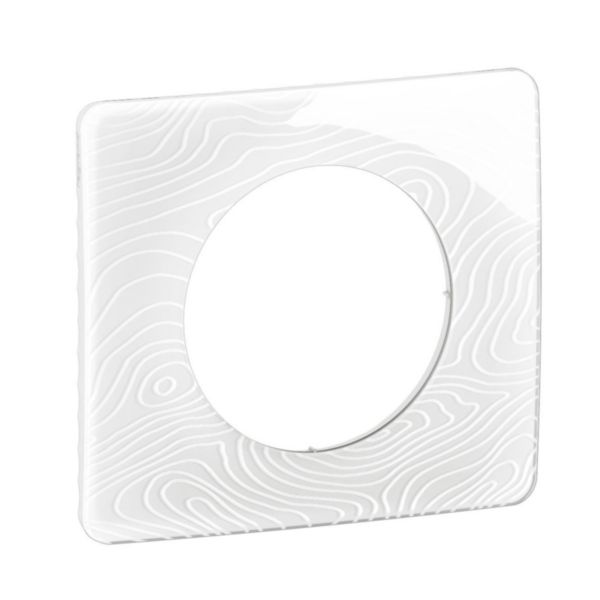 Plaque de finition Céliane Blanc Relief - 1 poste