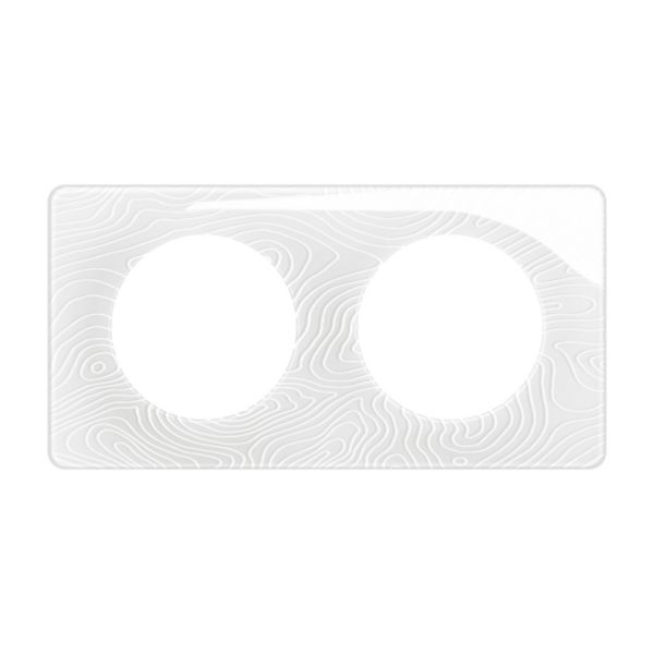 Plaque Céliane finition Blanc Relief - 2 postes