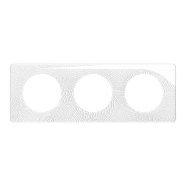Plaque Céliane finition Blanc Relief - 3 postes