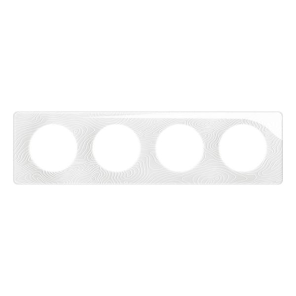 Plaque Céliane finition Blanc Relief - 4 postes