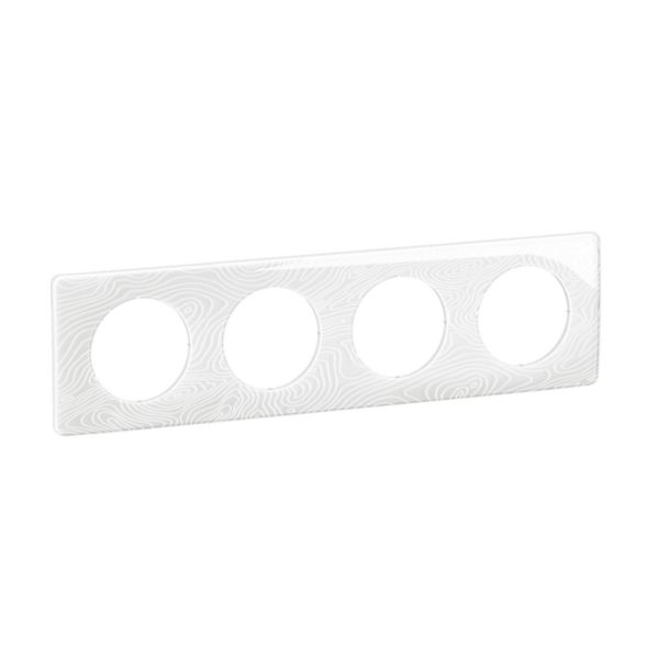 Plaque Céliane finition Blanc Relief - 4 postes