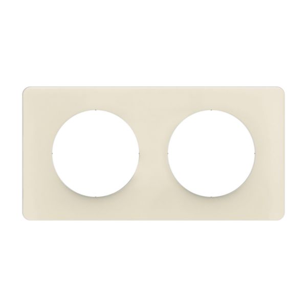 Plaque Céliane finition Blanc Amande - 2 postes