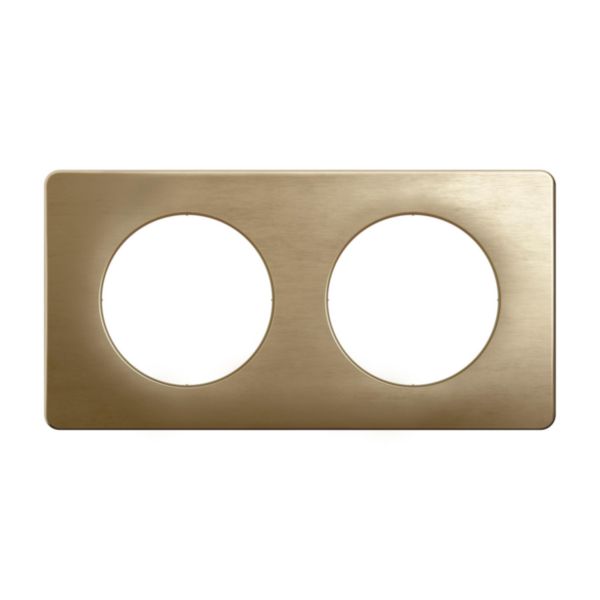 Plaque Céliane finition Bronze Satiné - 2 postes