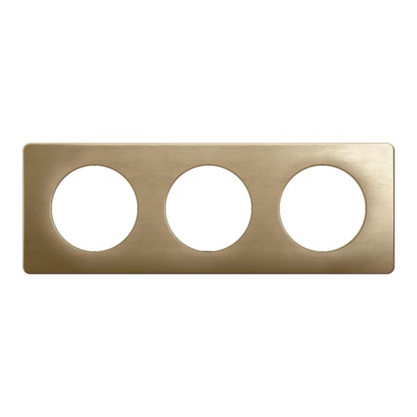 Plaque Céliane finition Bronze Satiné - 3 postes