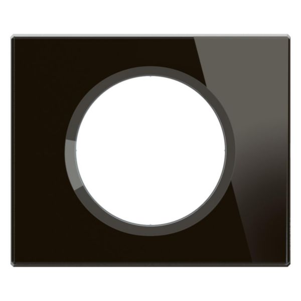 Plaque Céliane finition Verre Onyx Noir - 1 poste