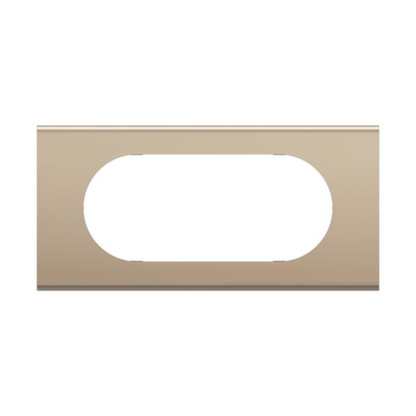Plaque Céliane finition Matière Nickel Satiné - format spécial pour 4 à 5 modules 