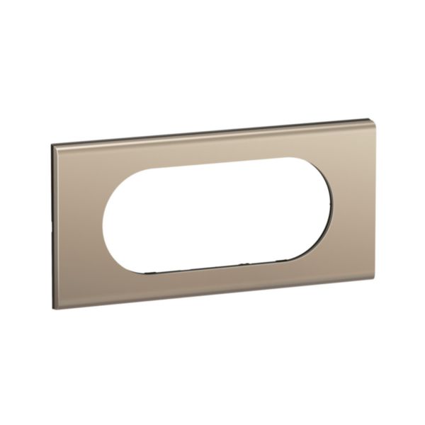 Plaque Céliane finition Matière Nickel Satiné - format spécial pour 4 à 5 modules 