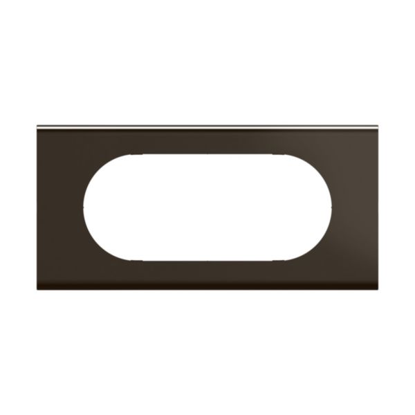 Plaque Céliane finition Matière Nickel Sombre Satiné - format spécial pour 4 à 5 modules 