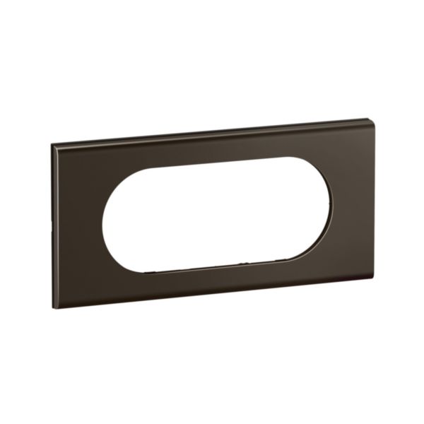 Plaque Céliane finition Matière Nickel Sombre Satiné - format spécial pour 4 à 5 modules 