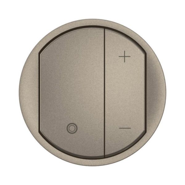 Enjoliveur pour variateur type poussoir pour ballasts 1-10V avec Neutre Céliane - Titanium