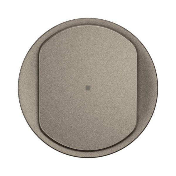 Enjoliveur pour variateur type poussoir 3 fils 150W LED avec Neutre Céliane - Titanium