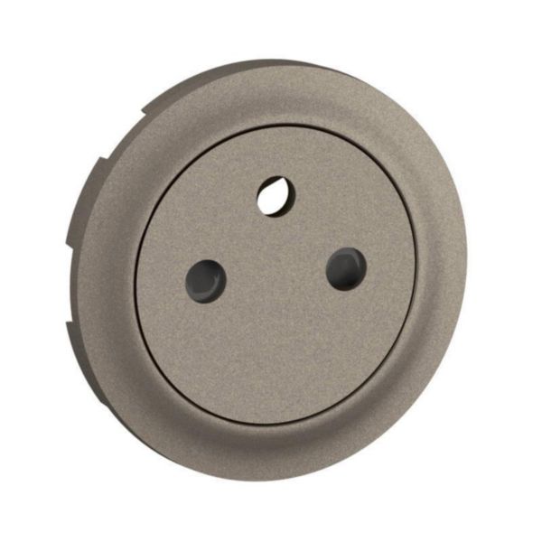 Enjoliveur pour prise de courant fort 2P+T Surface Confort Céliane - Titanium