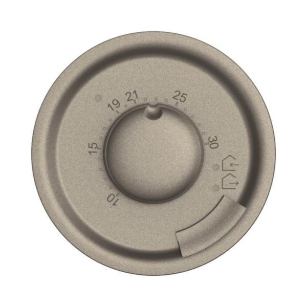 Enjoliveur pour thermostat d'ambiance pour chauffage électrique ou climatisation Céliane - Titanium