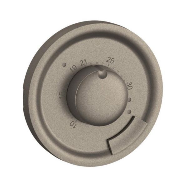 Enjoliveur pour thermostat d'ambiance pour chauffage électrique ou climatisation Céliane - Titanium
