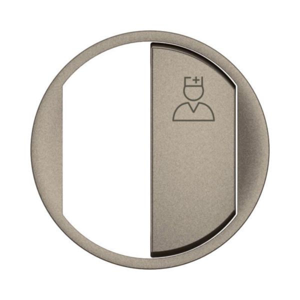 Enjoliveur pour poussoir d'appel sanitaire pour bâtiments de santé Céliane - Titanium