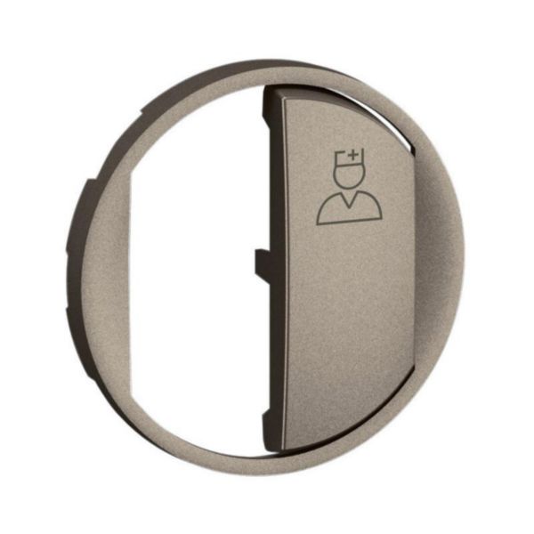 Enjoliveur pour poussoir d'appel sanitaire pour bâtiments de santé Céliane - Titanium