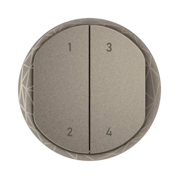 Enjoliveur de remplacement Céliane with Netatmo pour commande 4 scénarios sans fils - Titanium