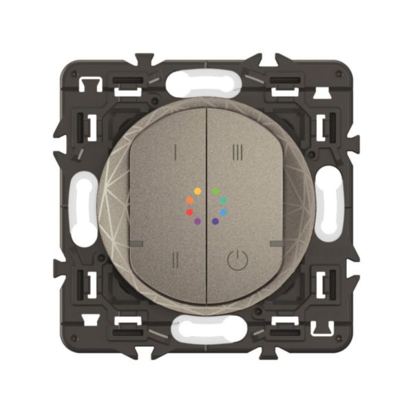 Commande filaire pour ambiances couleurs Céliane with Netatmo avec support et enjoliveur Titanium