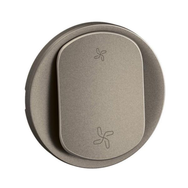 Enjoliveur pour interrupteur ou poussoir VMC Céliane 2 vitesses - Titanium