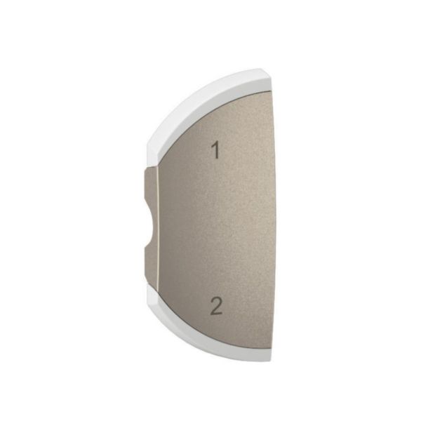 Enjoliveur Céliane marquage 1-2 pour produits MyHome - montage gauche - 1 module - Titanium