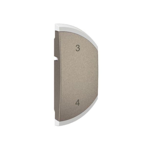 Enjoliveur Céliane marquage 3-4 pour produits MyHome - montage droite - 1 module - Titanium
