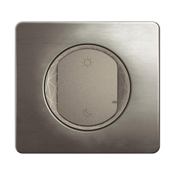 Commande sans fils Lever/Coucher Céliane with Netatmo avec plaque - Titanium