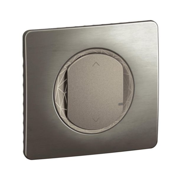 Interrupteur connecté pour volets roulants et stores Céliane with Netatmo avec plaque - Titanium