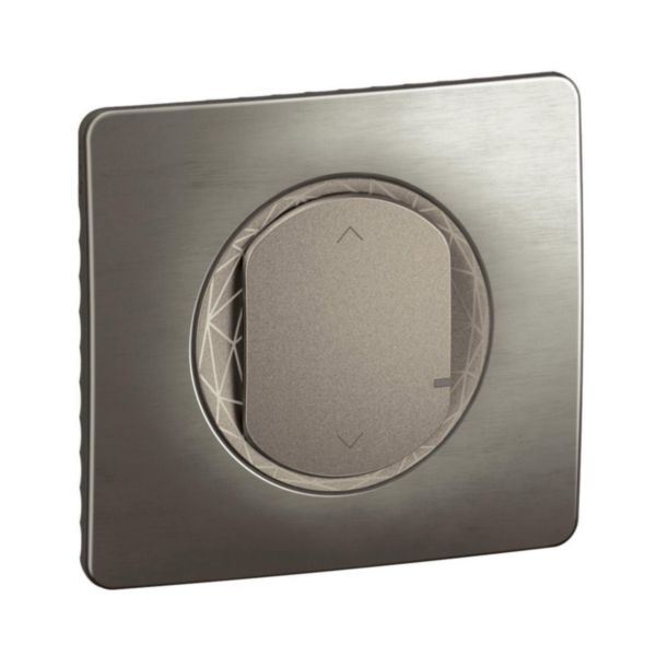Commande sans fils pour interrupteur volets roulants et stores Céliane with Netatmo avec plaque - Titanium