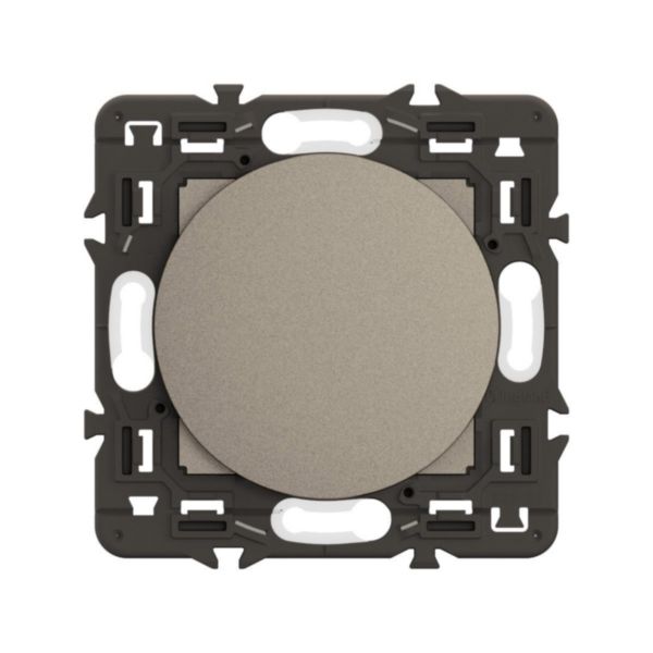 Obturateur pour rénovation interrupteurs et prises Céliane - Titanium avec support