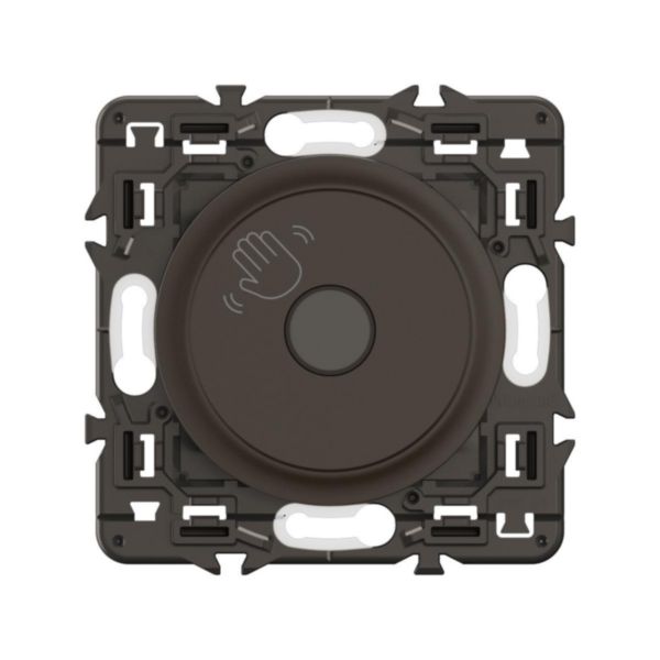 Commande sans contact 200W LED Céliane - Noir avec support, à équiper d'une plaque