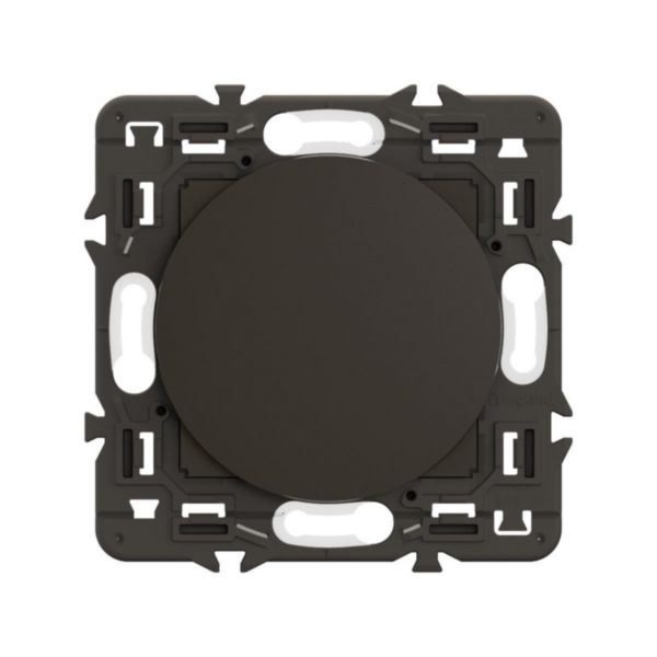 Obturateur pour rénovation interrupteurs et prises Céliane - Noir avec support