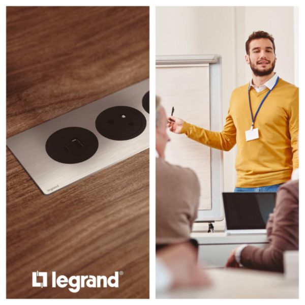 Plaque de finition à monter sur Incara Disq'In 4 postes finition blanc