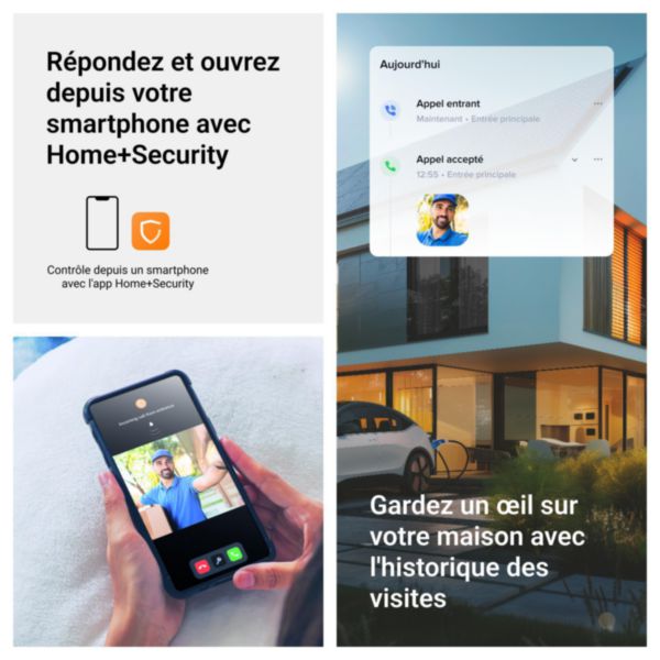 Visiophone Easy Kit WiFi with Netatmo connecté avec écran 7pouces blanc et platine de rue