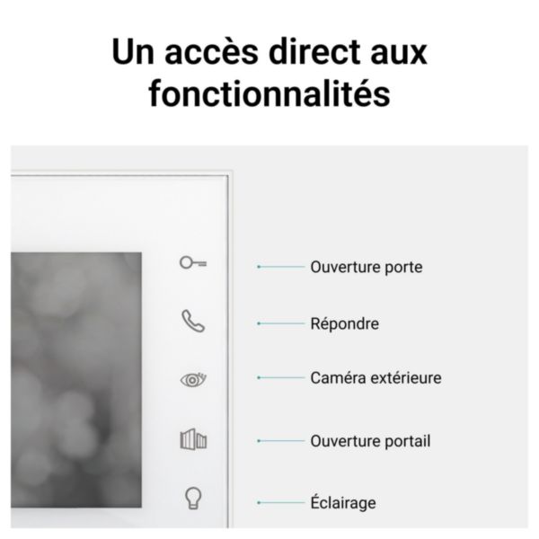 Visiophone Easy Kit WiFi with Netatmo connecté avec écran 7pouces blanc et platine de rue