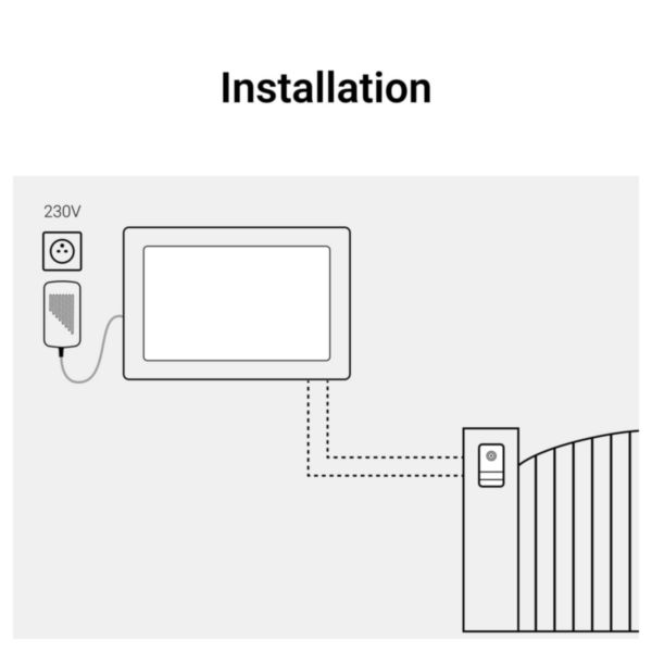 Visiophone Easy Kit WiFi with Netatmo connecté avec écran 7pouces blanc et platine de rue