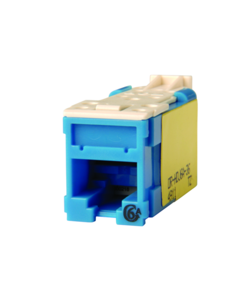 Connecteur RJ45 Haute Densité Jack (HDJ) catégorie 6A UTP - bleu