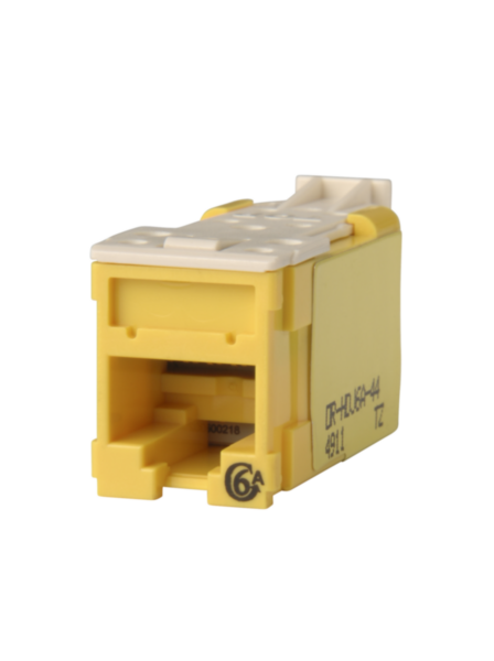 Lot de 20 connecteurs RJ45 Haute Densité Jack (HDJ) catégorie 6A UTP - jaune