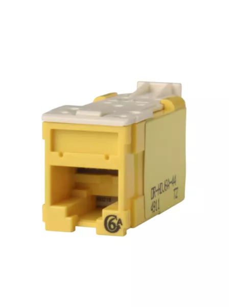Connecteur RJ45 Haute Densité Jack (HDJ) catégorie 6A UTP - jaune - conditionné par 20