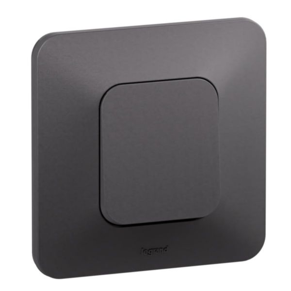 Interrupteur ou va-et-vient Neptune 10A - Bornes automatiques - Finition Noire