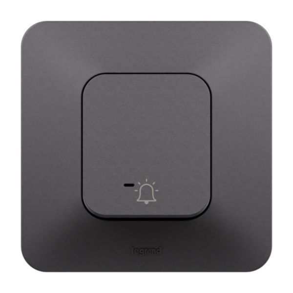 Poussoir lumineux et symbole sonnette Neptune Bornes automatiques - Finition Noire