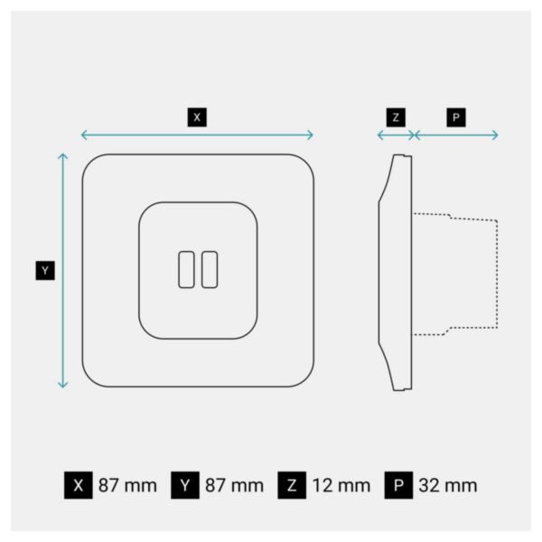 Prise double USB Neptune Type-A+C 3A 15W Bornes automatiques - Finition blanche