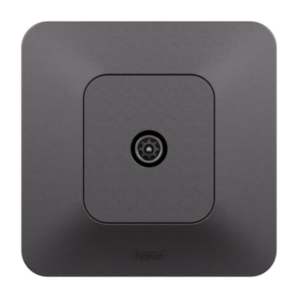 Prise télévision simple Etoile Neptune - Finition Noire