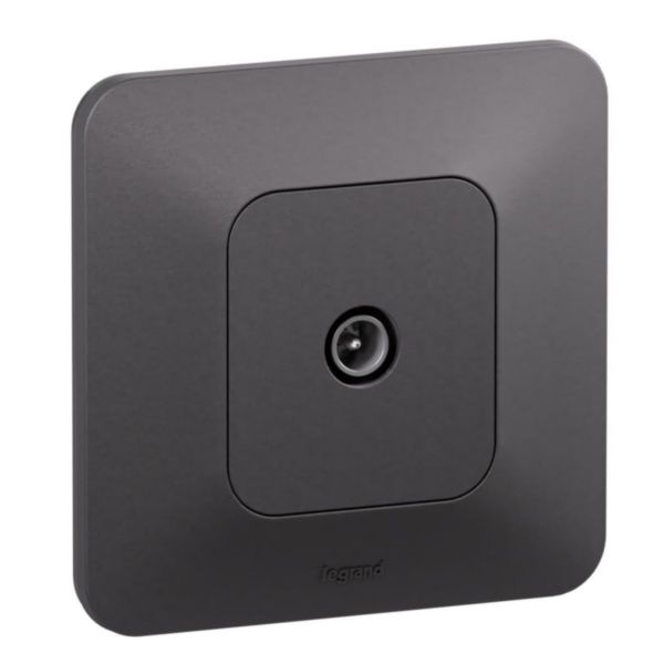 Prise télévision simple Etoile Neptune - Finition Noire