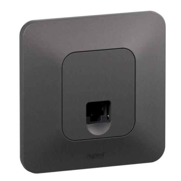 Prise RJ45 multimédia catégorie 6 FTP Neptune - Finition Noire