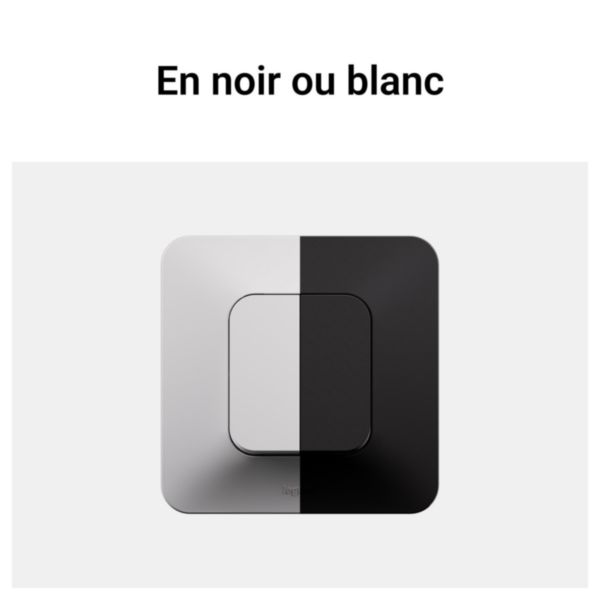 Double prise de courant avec terre 2P+T 1 poste Neptune 16A Bornes à vis - Finition Noire